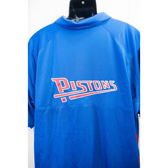 NWT Vintage Men's NBA Detroit Pistons Warm Up Jersey Blue Red Streetwear 3XL - Picture 6 of 11